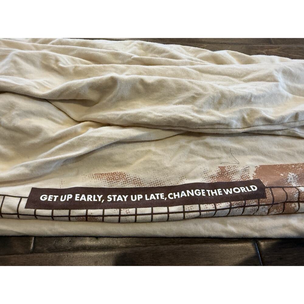 Dutch Bros Unisex Beige It's All Good Long Sleeve Tee Shirt Size L 100% Cotton - Picture 5 of 9